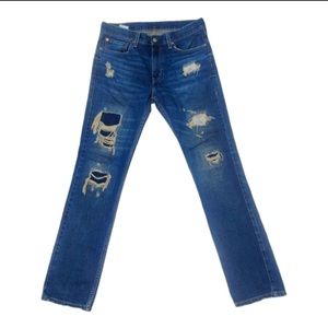 Levi's 511 Slim Straight Distressed & Destructed Jeans